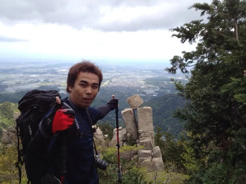 初登山の御在所岳 中登山口