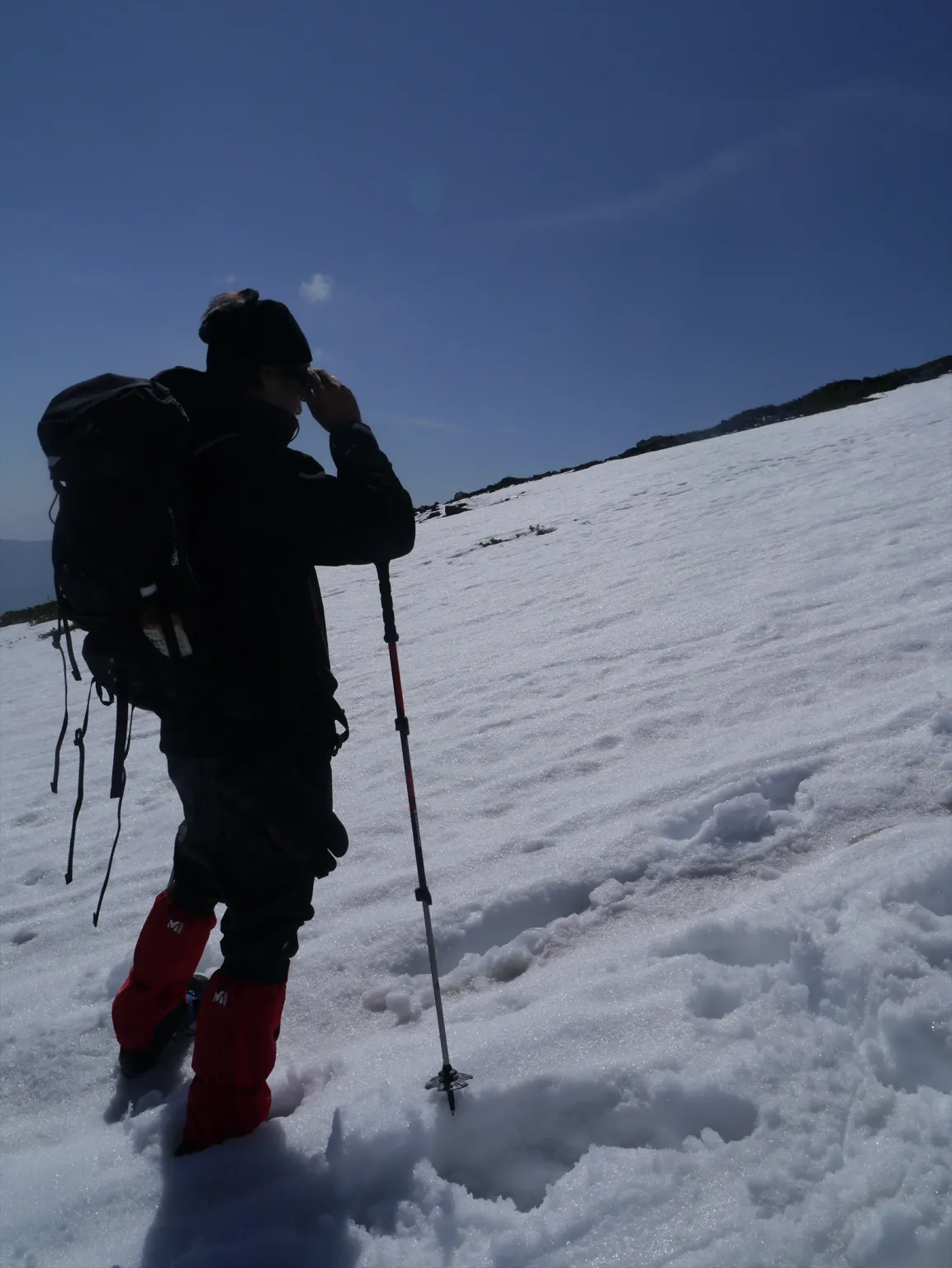 乗鞍岳の雪山登山