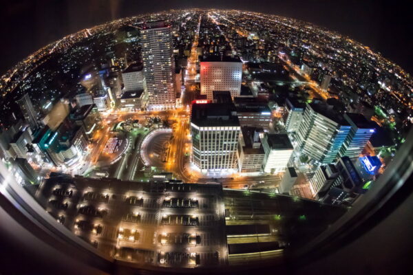 PLフィルターで夜景撮影 札幌駅JRタワー展望室T38