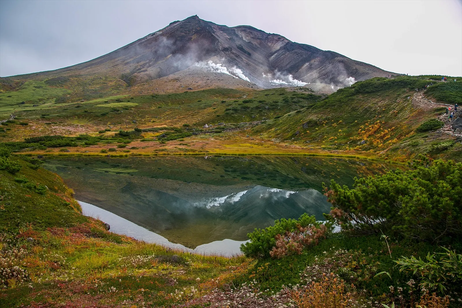 【紅葉 旭岳】日本で1番早い紅葉の旭岳登山写真！
