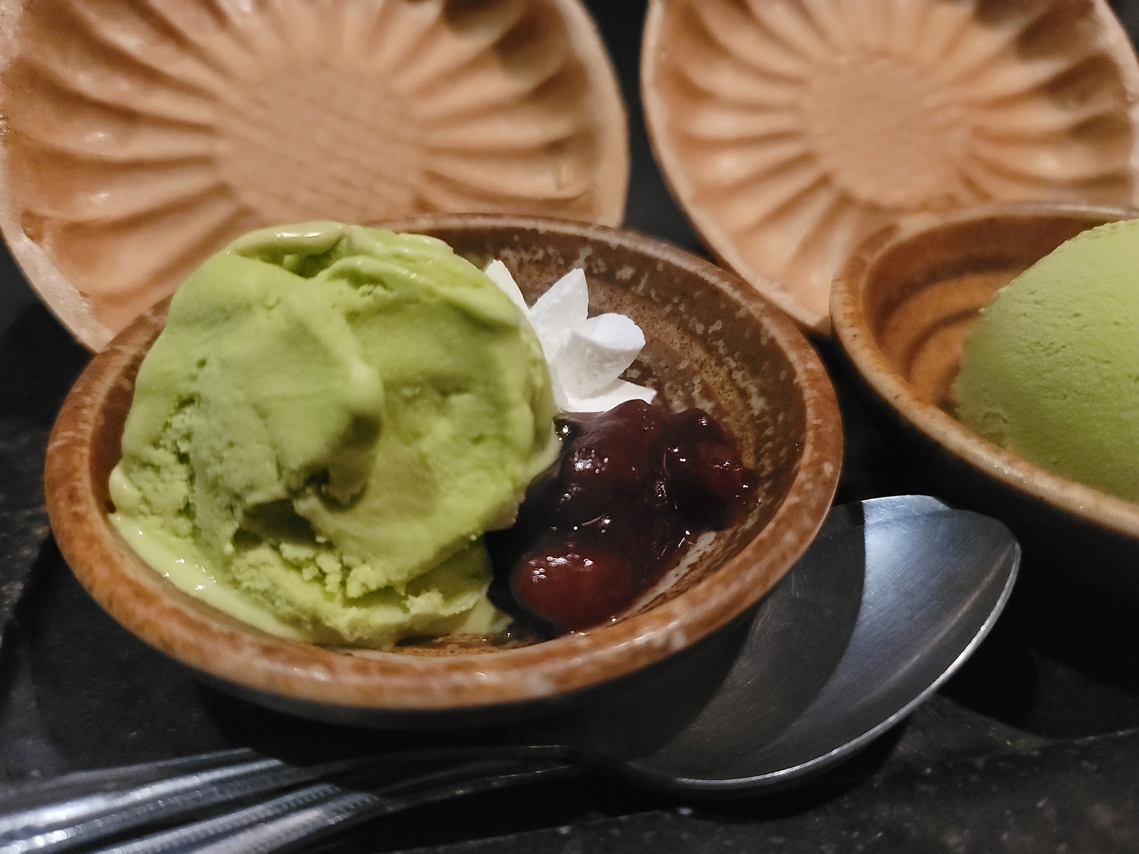 大納言小豆と抹茶アイスの最中
